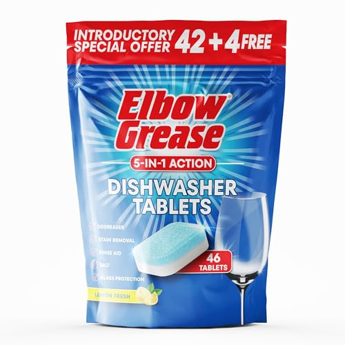 Elbow Grease Dishwasher Tablets (Lemon Fresh, 46 Tabs)