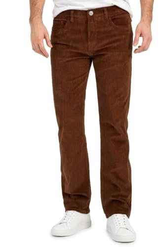Rock Creek Pantalon en velours côtelé pour homme, coupe droite H-399