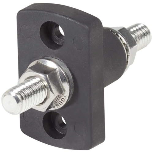 Blue Sea Systems 2203 Term Feed Through Stud 3/8 BLK, Black