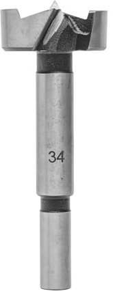 ENT 25014 Punta Forstner, Acciaio per utensili, Albero (S) 10 mm, diametro (P) 34 mm, L 90 mm