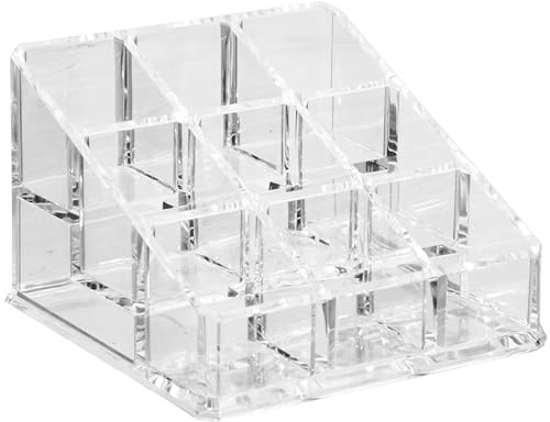 Fantasia 51006 - Soporte para pintalabios y esmalte de uñas (11,5 x 11,5 cm), transparente