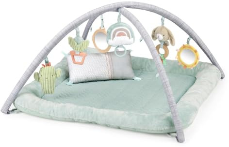 Ingenuity - Calm Springs Plüsch Spielbogen für Baby, Ultra-Soft Premium Matte, inkl. Spielzeuge