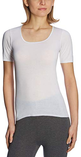 Schiesser - Canottiera, Manica Corta, Donna, Bianco (Weiß (100-weiss)), 40 IT (S)