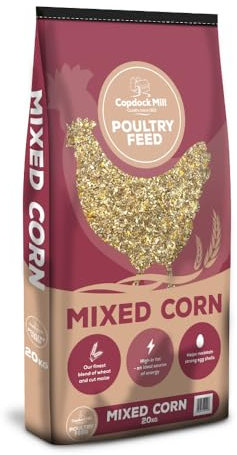 Copdock Mill Mixed Corn, 20kg, Perfect for keeping your Hens satisfied with a simple mix of Wheat & Cut Maize