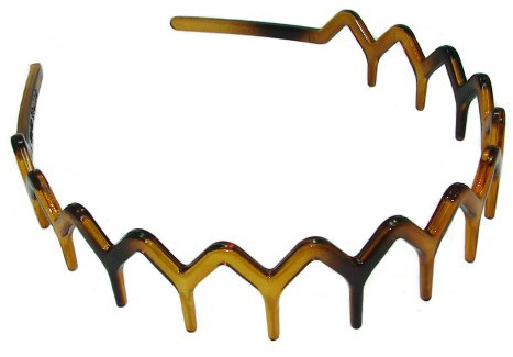 Bling Online Zig Zag Tortoise Shell Effect Sharks Tooth Hair Band Headband.