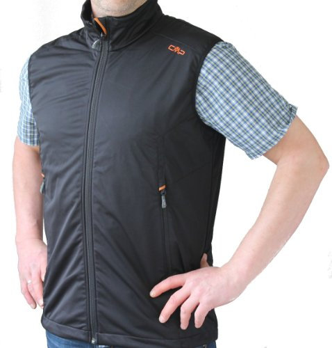 F.LLI Campagnolo Herren Freizeit Wander Outdoor Softshell Weste black, Größe:M