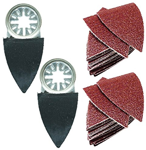 42 x TopsTools UNKA42SKB 50mm x 35mm Schleif-Kit (Klein) für Bosch Fein (nicht StarLock) Makita Milwaukee Einhell Ergotools Hitachi Parkside Ryobi Worx Workzone Multifunktionswerkzeug