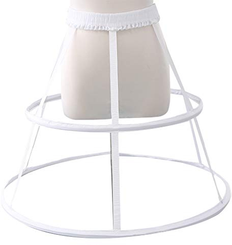 Donne Ragazze Elastico In Vita Regolabile Sottogonna Bianco Nero 2 Cerchio Gabbia Gonna Da Sposa Crinolina Sottogonna Trambusto