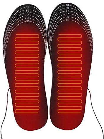 Heated Insoles, Foot Warmer for Men and Women, USB Electric Heated Shoe Insole Foot Winter Warmer Pads, Can Be Cut Insoles, Foot Warmer for Hunting Fishing Hiking Camping (Size: 41-46)