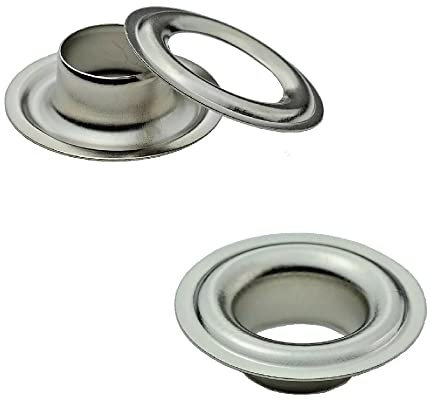 ISTA TOOLS 125 Stück DIN 7332 Ösen Deutsche Norm in Größe 12mm Edelstahl INOX V2A perfekt für Planen, Banner, Markisen (Ösen selbstschneidend) inklusive Gegenscheiben für hohe Ansprüche