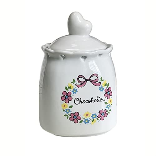 YLWX Barattolo Porta Aglio, Barattolo per Condimenti, Barattolo per La Conservazione dello Zenzero E della Cipolla, Vaso per Aglio (Color : Flower)