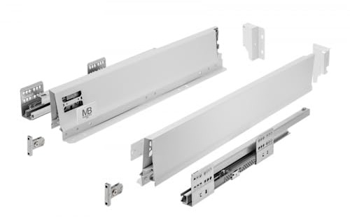 GTV – Modern Box Pro Box I L = 350 mm H = 84 mm I vit I Enkel installation I Tyst stängning I Synkronisering av styrningarna I belastning upp till 40 kg I PB-MBPRO-KPL350A1