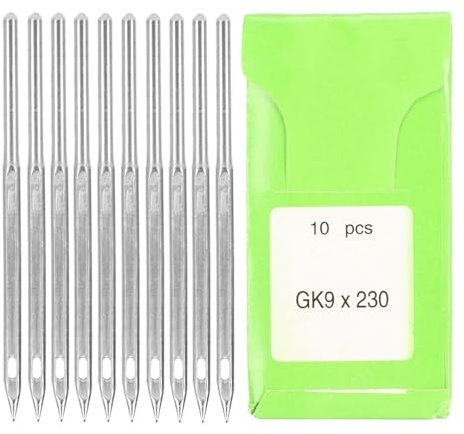 Aghi per Macchina da Cucire 10 Pezzi 5cm Lunghezza 2mm Codolo Compatibili con Flyingman GK9, Acciaio Senza Bave per Cucito Domestico e Ricamo, Foratura Facile su Tessuti Multipli