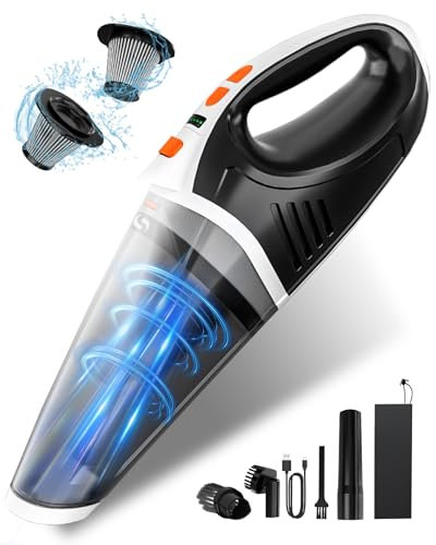 SERVOMASTER Handheld Vacuum Cleaner Cordless, Car Vacuum Cleaner 15000PA High Power with 2 Speed Mode