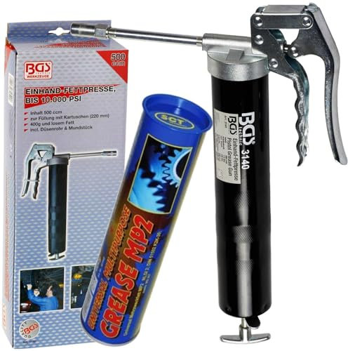 BandelOne enthält BGS Einhand-Fettpresse Handhebelpresse + 1x 400G Mannol Mehrzweckfett MP2