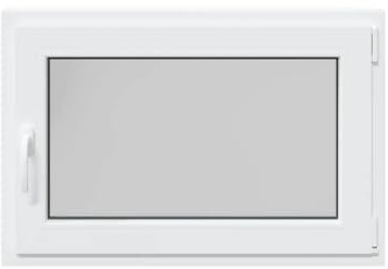 Fenêtre de sous sol> 90 x 50 cm oscillo battante DIN droite blanche