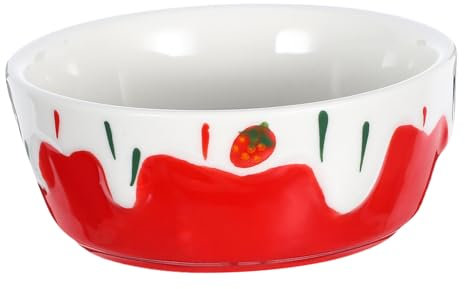 Kisangel Keramiknapf Für Hamster Futterautomat Für Heu Chinchilla-Futter Lebensmittelbehälter Kleine Haustiernahrungsschale Rattenfutter Kleiner Tierfutternapf Hase Wassernapf Rot