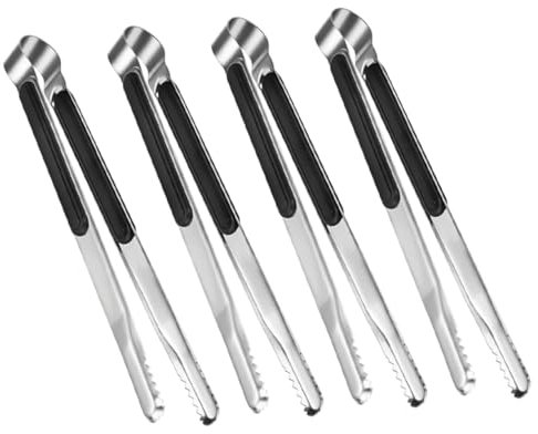 Yardenfun 4Piezas Pinzas Barbacoa Antideslizantes de Inoxidable de Cocina y Utensilios Servir Comida y Asar