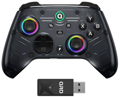 QRD FERROX M5 Wireless Controller für XBOX Series X/S, XBOX ONE, PC, mit 2,4-GHz-USB-Dongle, flexibler Makroaufzeichnung, Turbo