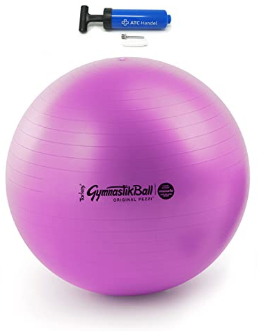 Pezzi Maxafe - Pelota de gimnasia (42, 53, 65 y 75 cm de diámetro, incluye bomba ATC, soporta hasta 400 kg, para fitness, rehabilitación, terapia, gimnasia y como pelota de asiento para oficina, 53