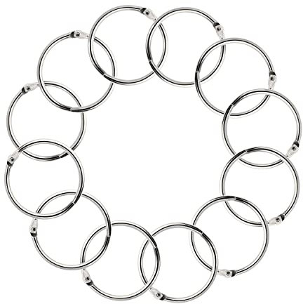 Bücher Ringe,50pcs Buch Ring Loseblatt Verbinder Ringe Karteikarten Ring Schlüsselringe Binderinge Buchbinderinge Binder Ringe Heftstreifen buchring Metallring,für Album Document Scrapbook(40mm)