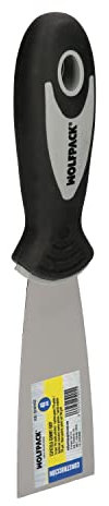 WOLFPACK LINEA PROFESIONAL Espatula Mango Gummy Grip Hoja 40 mm. Espatula Yeso, Espatula Pintor, Espatula Masillas, Espatula Pladur, etc.