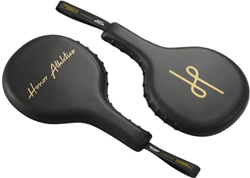 Honor Athletics Professionelle Box- und MMA-Boxpratzen (Paar), Schwarz