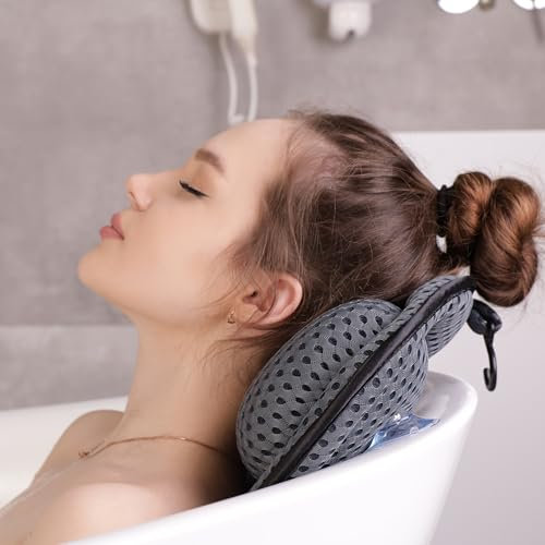 SimplySerene Luxus Badewannenkissen für Kopf-, Nacken- und Rückenstütze - 4D Air Mesh Technologie, 6 Saugnäpfe für Badewannen, Whirlpools, Whirlpools & Home Spas - Passt auf alle Badewannen,