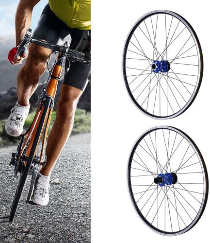 27,5 tums bakhjul balanscykel fram, cykel däck dubbla six-hål skivbromsar antal ekrar 32 avtagbar design (blå navel)