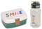 LÄSSIG Brotdose & Trinkflasche Set - Lunch Set mit Lunchbox und Trinkflasche (460 ml)/Little Gang Smile milky/ocean green