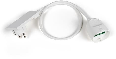 Fanton 92032 - Alargador Lineal para Reloj (Cable de 1 Metro, Enchufe Schuko, Enchufe Universal, Adecuado detrás de mesitas de Noche, armarios, escritorios, cocinas)