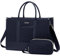 LOVEVOOK Laptoptasche Shopper Damen 15,6 Zoll, Wasserdicht Arbeitstasche Handtasche Groß Schultasche Tasche Aktentasche Lehrertasche, Leder Handbags Notebooktasche für Büro Arbeit Uni