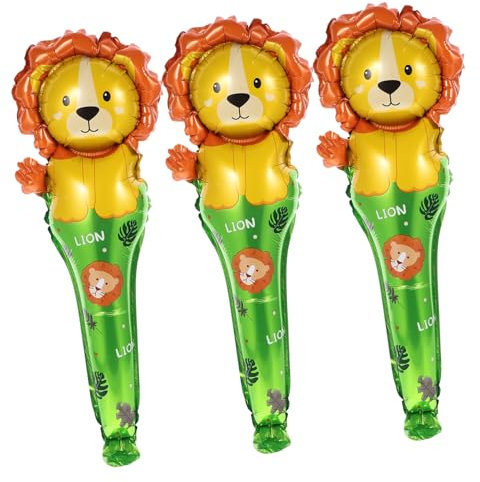 VICASKY Folienballons in Löwenform 50 Stück Handgehaltene Löwenballons Aufblasbare Partydekorationen Aus Aluminiumfolie