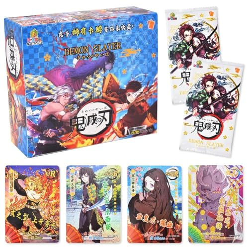 HATFRYF Anime Carta da Collezione 32 Packs Pacchetto di Carte Collezionabili Carte Gioco Collezionabili Set Regali di Compleanno Anime per Fans Ragazzo Adolescenti (6 Cards/Pack)