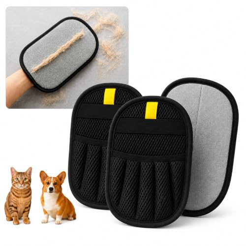XelithMora 2 Piezas Quita Pelos Mascota – Material Grueso Reforzado y Tecnología Electrostática Reforzada, Guante Quitapelos para Gatos y Perros