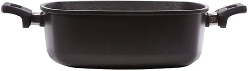 MaxxGoods by Eurolux Viereck-Pfanne Ø 26cm | Aluminium-Guss Spezialkasserolle | Für alle Herdarten auch Induktion | Backofenfest, PFOA-frei | mit oder ohne Glasdeckel (Ø 26cm, H 7cm)