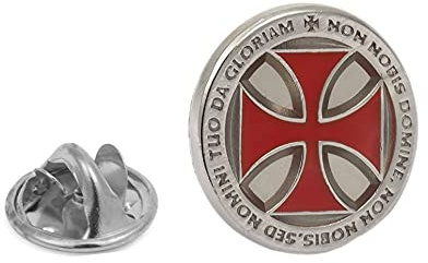 Gemelolandia | | Pin de Solapa Cruz Templaria Non Nobis | Pines Originales Para Regalar | Para las Camisas, la Ropa o para tu Mochila | Detalles Divertidos