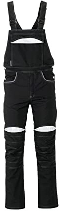 Planam 2920050 DuraWork Latzhose, Schwarz/Grau, Größe 50