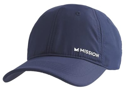 MISSION Cooling Performance Hat- Unisex Baseball Cap, Cools When Wet- Navy