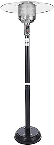 Chauffage de Terrasse Radiateur infrarouge Réchauffeurs d'extérieur Réchauffeur de terrasse au gaz Réchauffeur d'extérieur portatif à hauteur réglable 46000 BTU Chauffe-terrasse extérieur - Fo