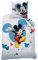 Mickey Mouse Bettwäsche Jump 135 x 200 cm + 80 x 80 cm 100% Baumwolle Renforcé-Linon-Qualität Disney Wunderhaus Clubhaus Donald Duck Minnie Maus Kinderbettwäsche Deutsche Größe Reißverschluss