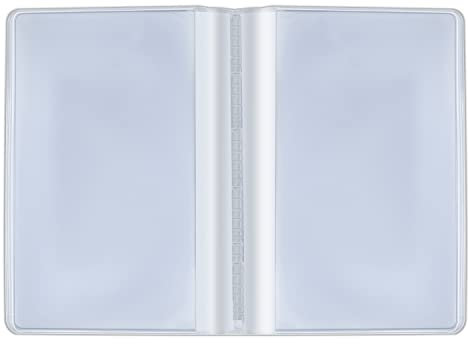 Ausweishüllen Buch card book Kartenhalter Ersatzhüllen wallet Kartenetui 20-fach Brieftaschen Einsatz transparent mit Fächern für 20 Ausweise Karten oder Visitenkarten Schutzhüllen