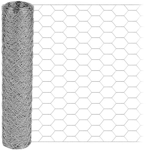 Hasendraht Kaninchendraht, 0,4 x 5 m Hühnerzaun Maschendraht Feinmaschig, Kaninchendraht Sechseck Drahtgitter, Leichter Drahtgeflecht für Heimwerker und Heimdekore