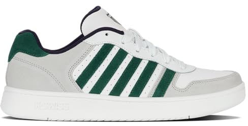 K-Swiss Court Palisades Herren Turnschuh, Rain Forest Wht Wht, 44 EU
