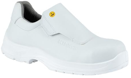 King's by Honeywell S1P Safety Sandals with Velcro Strip, Unisex, White, PU Sole, Lightweight, Suitable for Food & Healthcare, Size 8 UK, 6551711-080/42 (1 Pair)