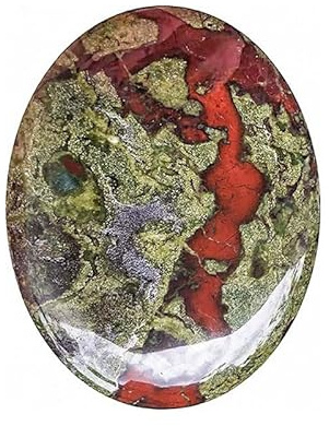 Piedra sangre dragón palma, Piedras de Preocupación, piedra de preocupación natural ovalada, Piedra natural, Piedra ovalada para Equilibrar Reiki, Terapia (Piedra sangre de dragón, 70-80 gramos)