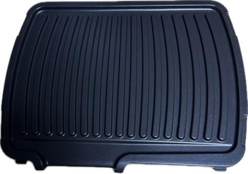 Placa de parrilla Tefal compatible con supergrill temporizador 700 y UltraCompact 600 Comfort, antiadherente, color negro