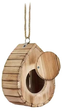 CAZSTYK Maison à papillons en bois résistante aux intempéries à suspendre pour attirer la faune et la faune avec plateforme d'alimentation