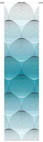 Home fashion SCHIEBEVORHANG DEKOSTOFF Digitaldruck BENARI, Stoff, Petrol, 245 x 60 cm