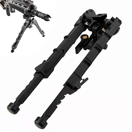 RimFly Bipode para Rifle V9 de Airsoft M-LOK Tactico Full Metal 6-9 Pulgadas Plegable para Caza con Rail Picatinny 20mm Giratorio y Base Antideslizante y Altura Regulable Tripode Armas
